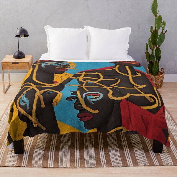 Item preview, Throw Pillow With African Ceremony Dance Design - African Style Home Decor designed and sold by Sowari-Pillows.