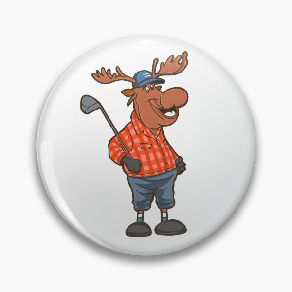 Item preview, sport funny animal  moose playing golf designed and sold by StairheadStore.