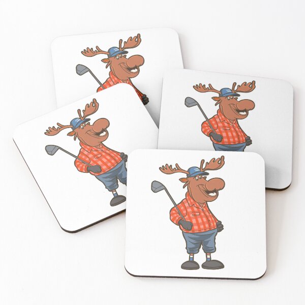 Item preview, sport funny animal  moose playing golf designed and sold by StairheadStore.