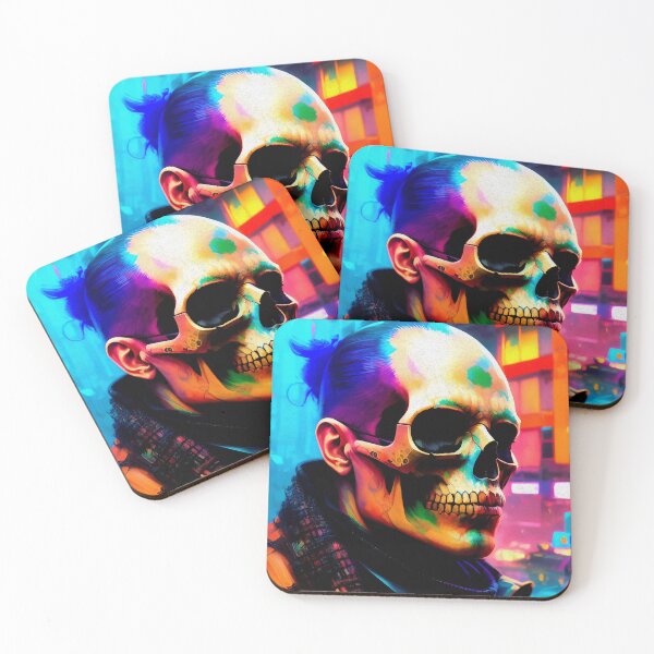 Item preview, Abstract Cyberpunk Skull designed and sold by jpvoodoo.