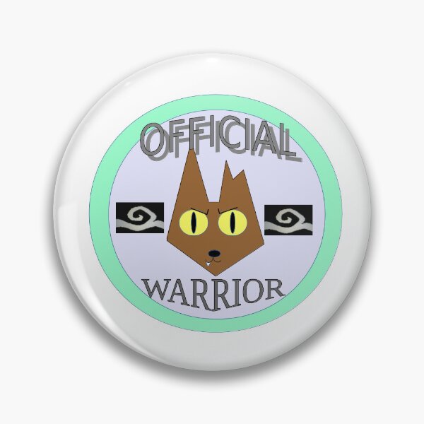 Item preview, Official Warrior, brown cat yellow eyes pin designed and sold by EnergyFang.