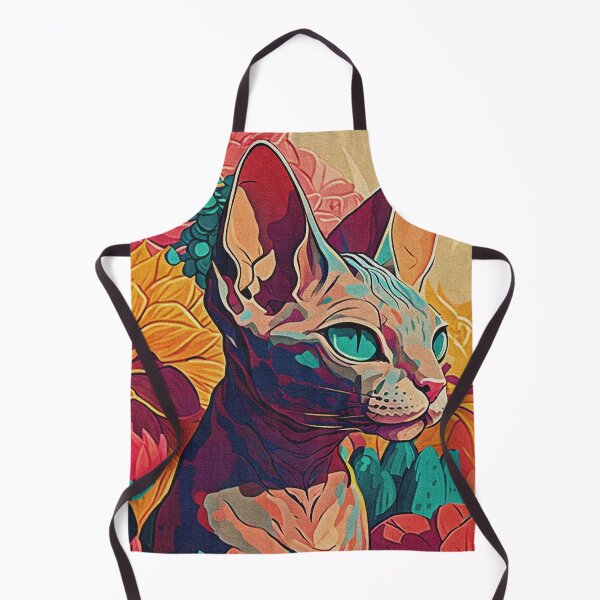 Item preview, Sphynx cat digital painting surrounded by flowers. designed and sold by paulo silveira.