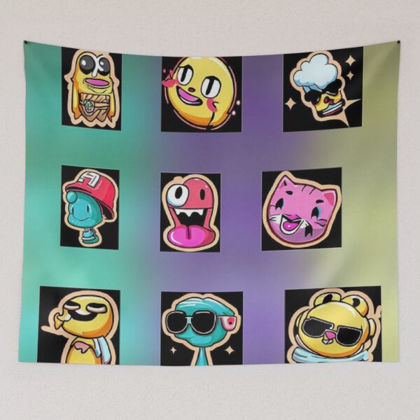 Artikelvorschau, Packung mit 9 Aufklebern Cute Cartoon Monsters entworfen und verkauft von JaroDesign2023.