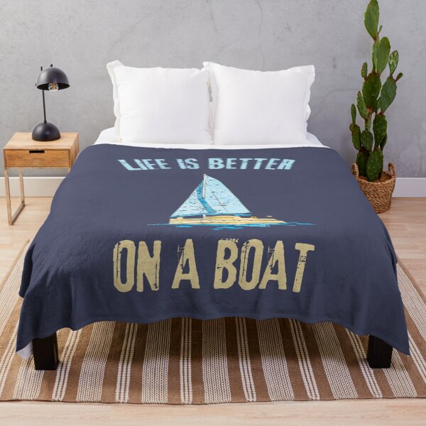Item preview, Life is better on a boat designed and sold by Ball-and-Match.