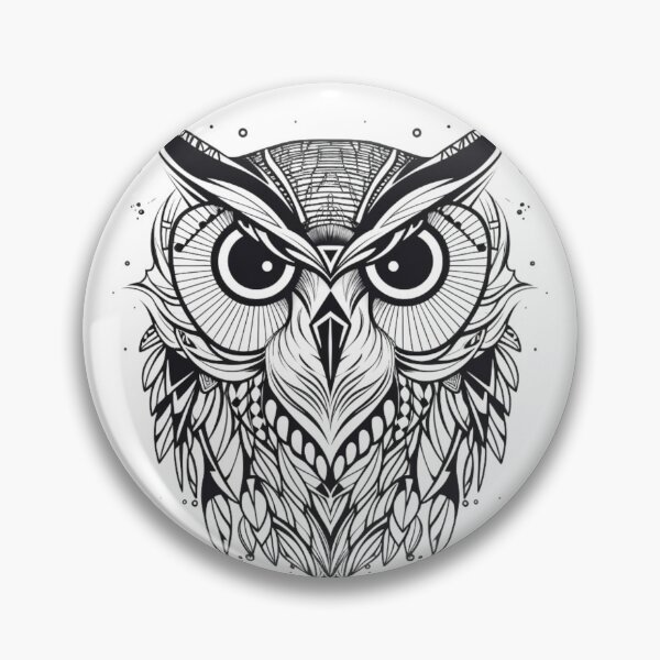 Item preview, Owl Tribal Face designed and sold by OtterComforts.