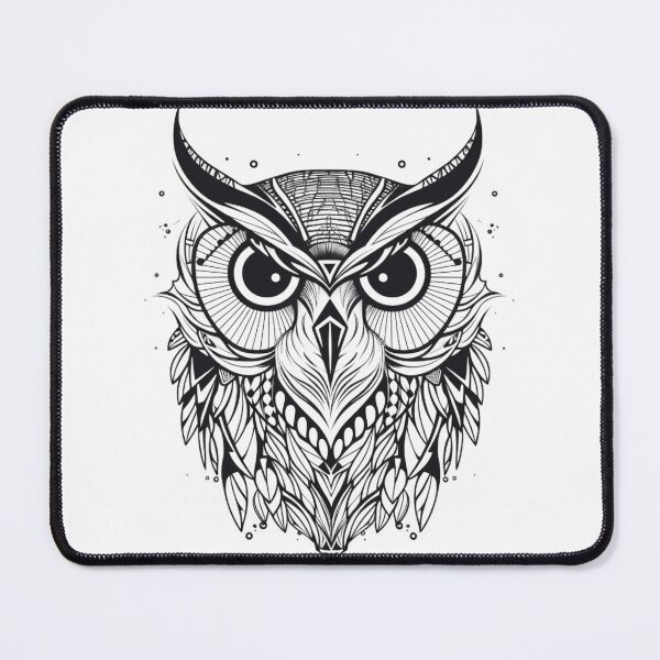 Item preview, Owl Tribal Face designed and sold by OtterComforts.