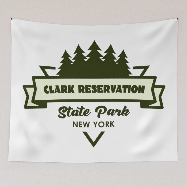Item preview, Clark Reservation State Park New York Trees And Ribbon designed and sold by bivenart.