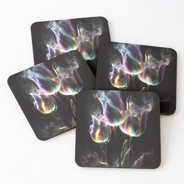 Item preview, Glowing and smoking Tulips designed and sold by Red Witch Art.