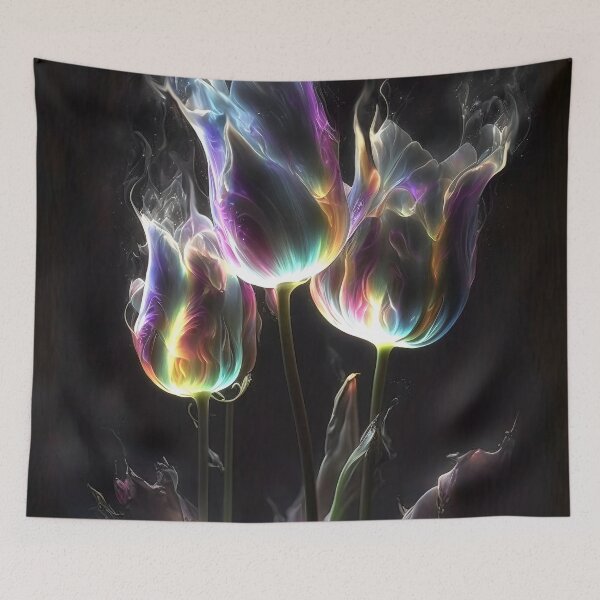 Item preview, Glowing and smoking Tulips designed and sold by Red Witch Art.