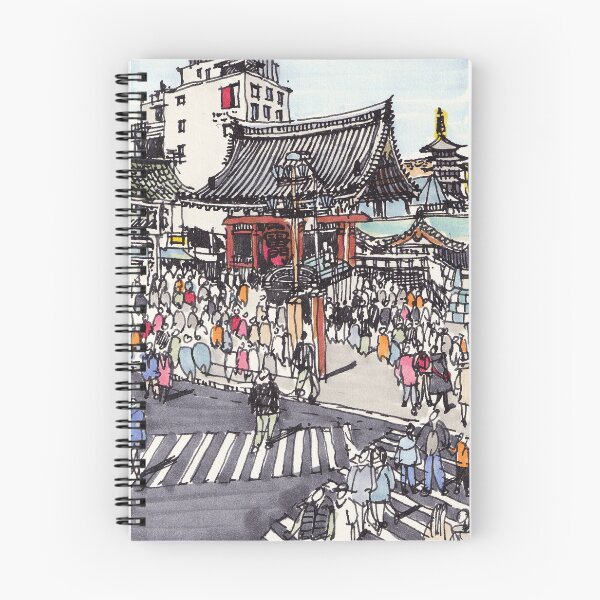 Item preview, Kaminarimon Gate of Tokyo, Japan - Urban sketch designed and sold by LeMooMooSketch.