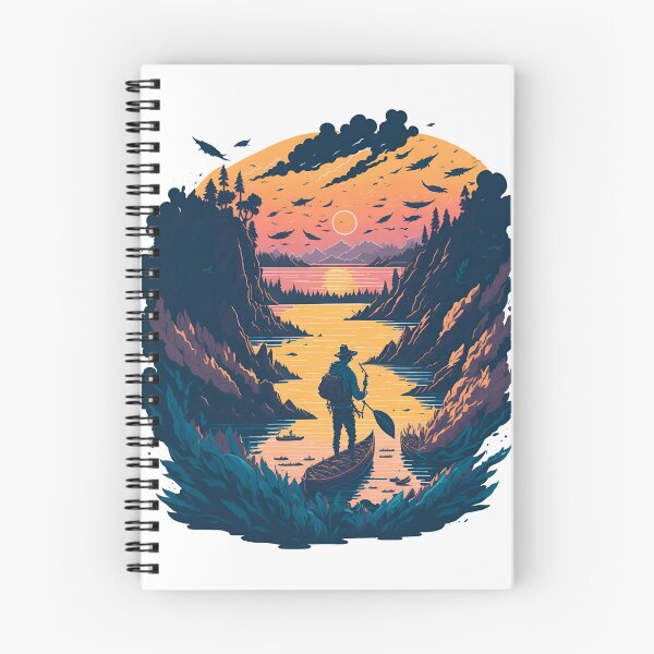 Aperçu de l'œuvre Pêche en kayak au coucher du soleil créée et vendue par Davidara.