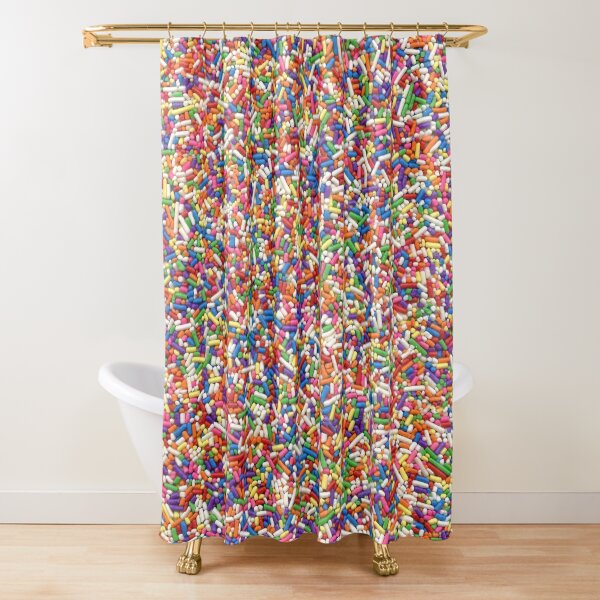 Rainbow Sprinkles Shower Curtain