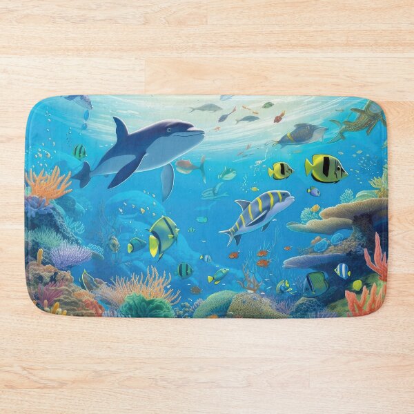 Item preview, Colorful cartoon underwater scene designed for kids designed and sold by Good Candy.