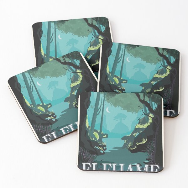 Item preview, Elfhame Vintage Travel Poster designed and sold by KRSDrawing.