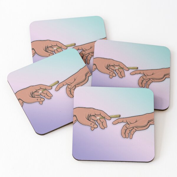 Item preview, Michelangelo's Hands - smoking cannabis designed and sold by theMayaconcept.