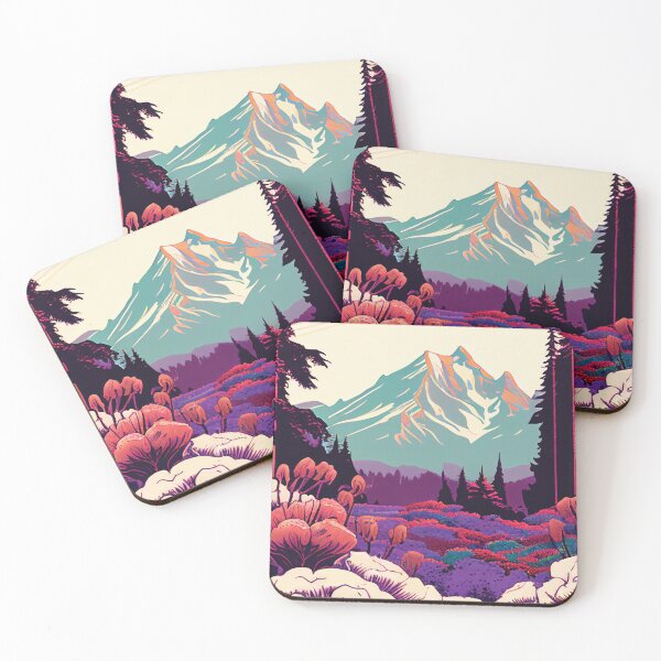 Item preview, Stunning Pacific Northwest Mount Rainier Wild Flower print designed and sold by PacPixelStudio.
