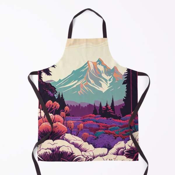 Artikelvorschau, Atemberaubender wilder Blumendruck des Pazifischen Nordwestens Mount Rainier entworfen und verkauft von PacPixelStudio.