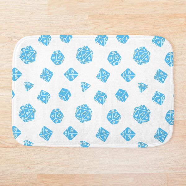 Item preview, Powder Blue DND TTRPG Dice Repeating Pattern designed and sold by ReverieFab.