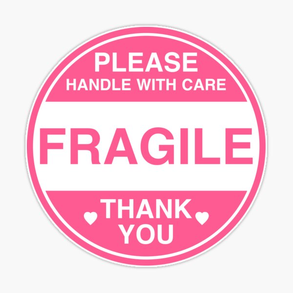 Premium Vector  Fragile, please handle with care, thank you