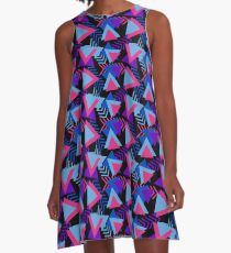 Cool Triangle 90s Print A-Line Dress