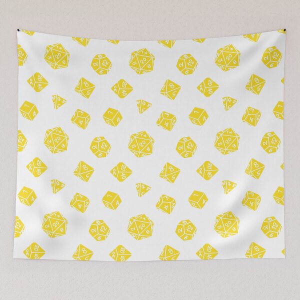 Item preview, Yellow Dice Repeating Pattern designed and sold by ReverieFab.