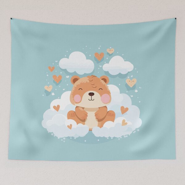 Item preview, LLCuteKawaii -Teddy Bear Among The Clouds designed and sold by LLCuteKawaii.