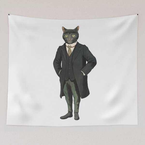 Item preview, Cute Black Cat wearing Suit | Cat in Business Clothing designed and sold by AlvaroMeurer.
