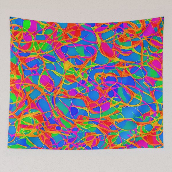 Item preview, Colourful neural web abstraction designed and sold by Oleksandr Ivanochko.