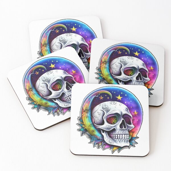 Item preview, La Luna Creciente con Calavera de Azúcar designed and sold by Rickie Pauley.