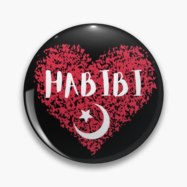 Item preview, Etiqueta engomada del corazón de Habibi Media Luna designed and sold by MuslimLife.