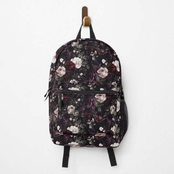 Item preview, White and Burgundy Roses Floral Pattern | Dark, Gothic, Moody designed and sold by neverworldian.