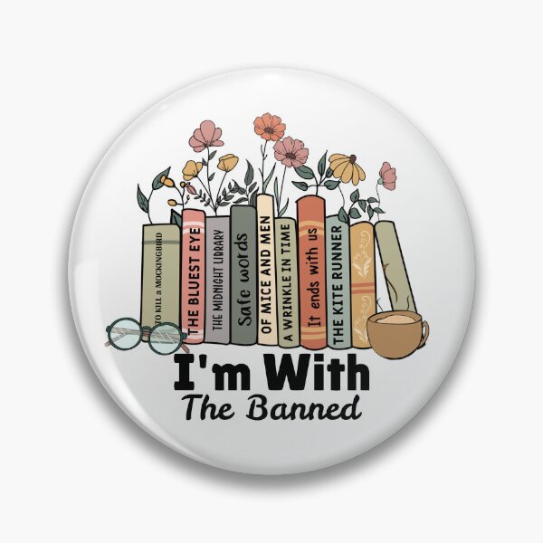 Item preview, I'm with The Banned Books I Read Banned Books Lovers Library designed and sold by Stuffspot.