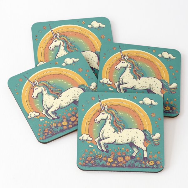 Item preview, "Summer Unicorn Magic" - Vintage Comic Vibes Meet Mythical Charm designed and sold by Juuskus.