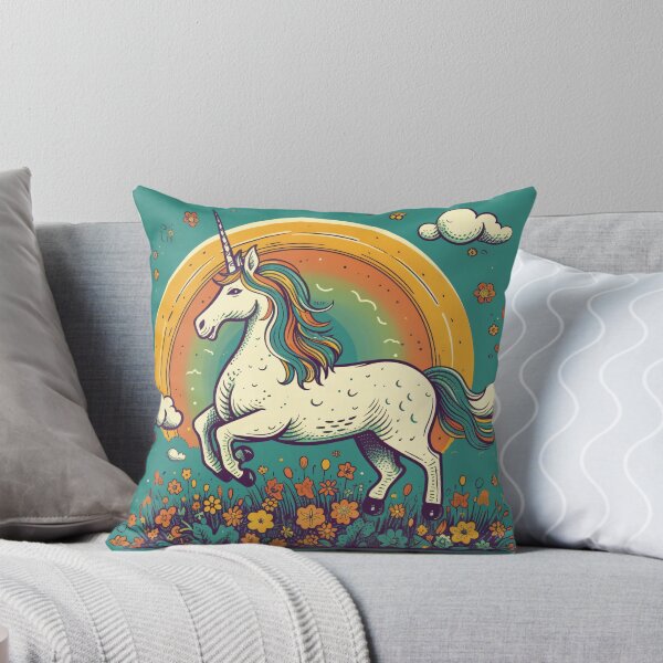 Aperçu de l'œuvre "Summer Unicorn Magic" - Les vibrations comiques vintage rencontrent le charme mythique créée et vendue par Juuskus.