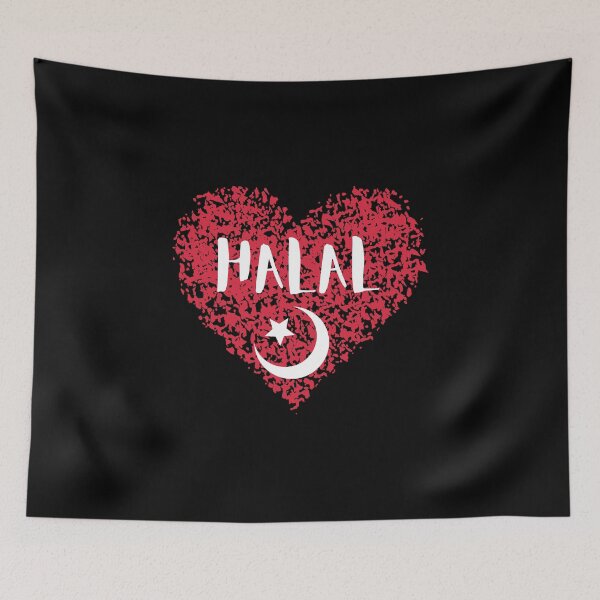 Item preview, Halal Heart Sticker Crescent designed and sold by MuslimLife.