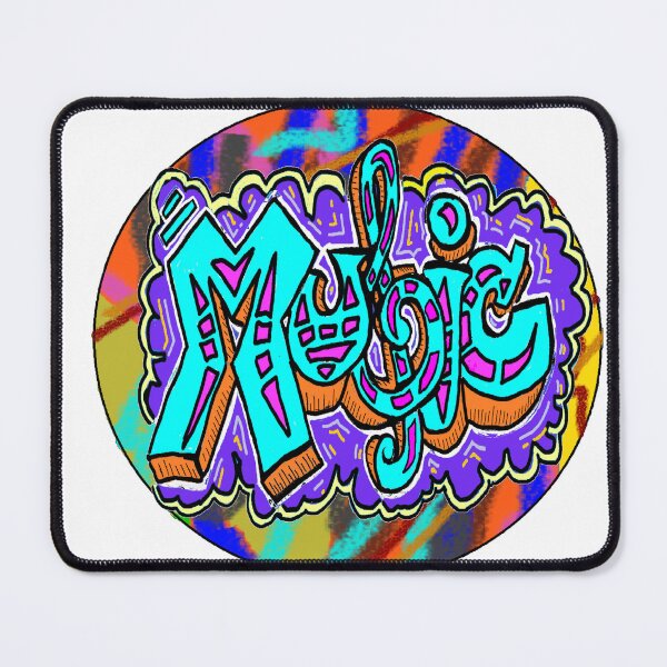 Item preview, graffiti blue music circle 2 designed and sold by LowEndGraphics.