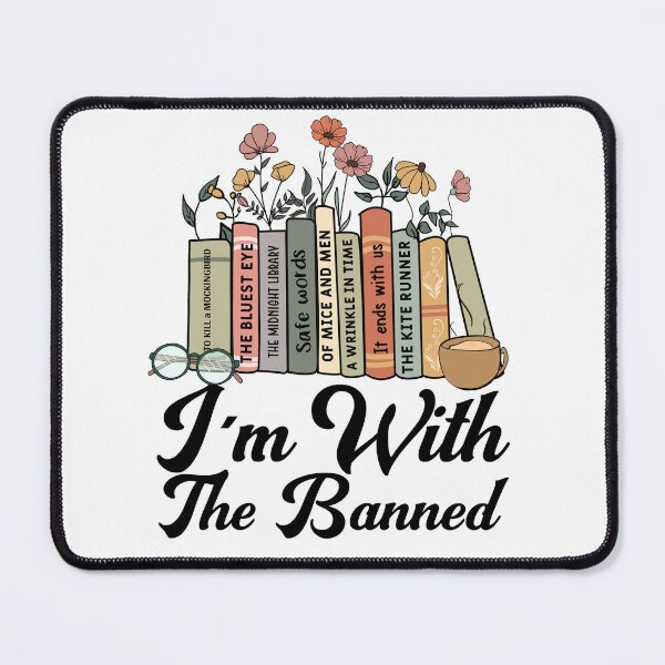 Item preview, I'm with The Banned Books I Read Banned Books Lovers Library designed and sold by Stuffspot.