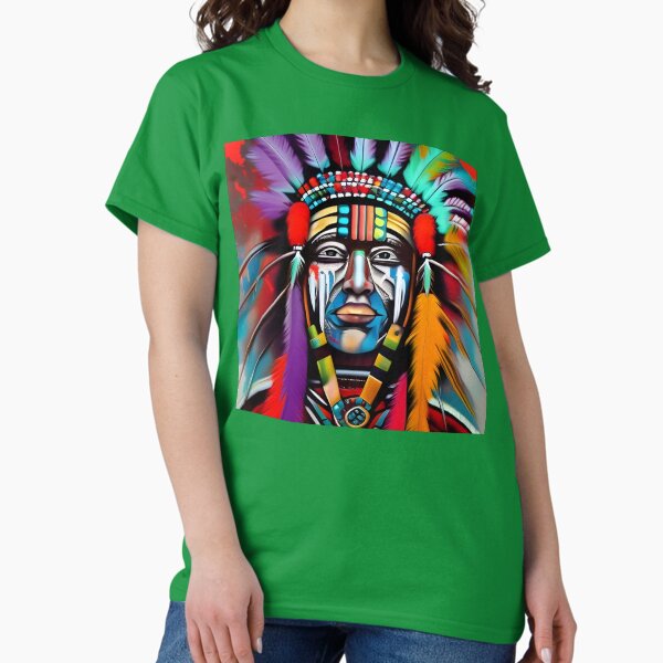 Item preview, Colorful Native American Indian Chief designed and sold by PC-artist.