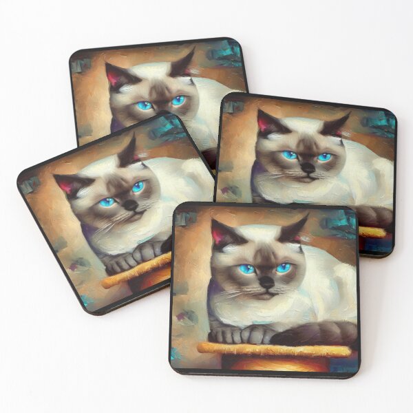 Item preview, Ojos Azules Cat designed and sold by CrankyOldDude.