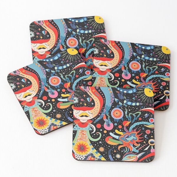 Item preview, "Cosmic Whimsy" - Galactic Folk Art Meets Fantastical Dreams designed and sold by Juuskus.
