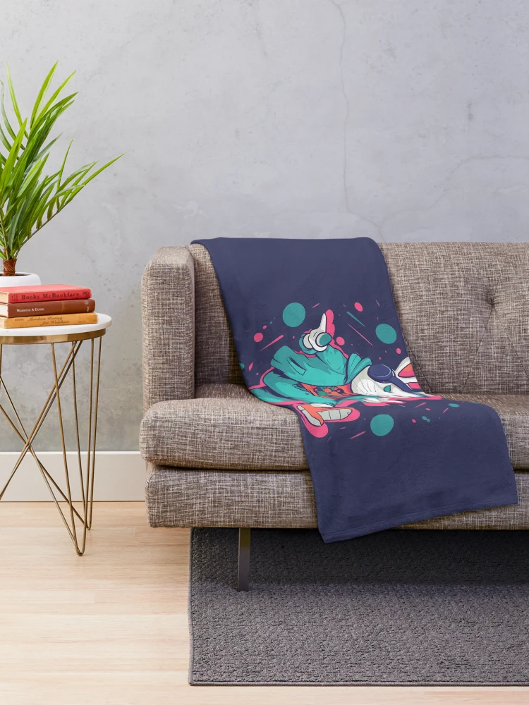 Thumbnail 2 of 6, Throw Blanket, Hip Hop Dancing Rabbit designed and sold by Amir Faysal.