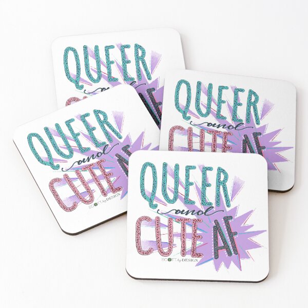 Item preview, Queer & Cute AF designed and sold by Haley Scott.