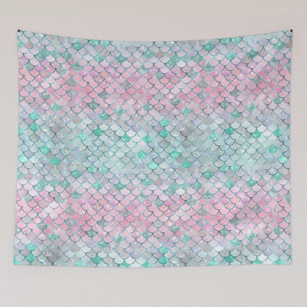 Item preview, Pink, Gold and Green Mermaid Pattern designed and sold by sbsteam2000.
