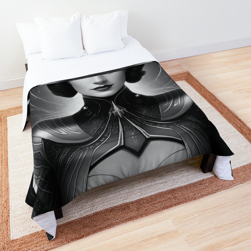 Portrait Of Delantia Delentis A Beautiful AI Concept Art Portrait by Xzendor7 Comforter