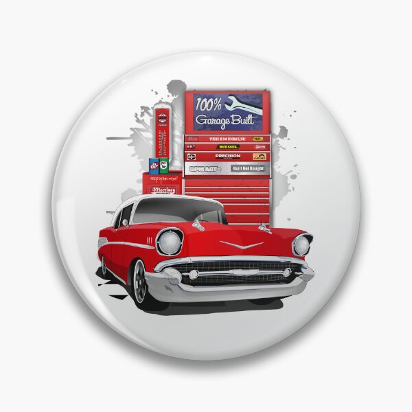 Item preview, 1957 Red and White Garage Built Chevy Bel Air designed and sold by RPM-ART.