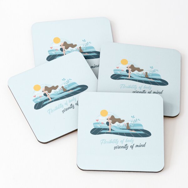Item preview, Flexibility of body serenity of mind yoga minimalistic designed and sold by rdxart.
