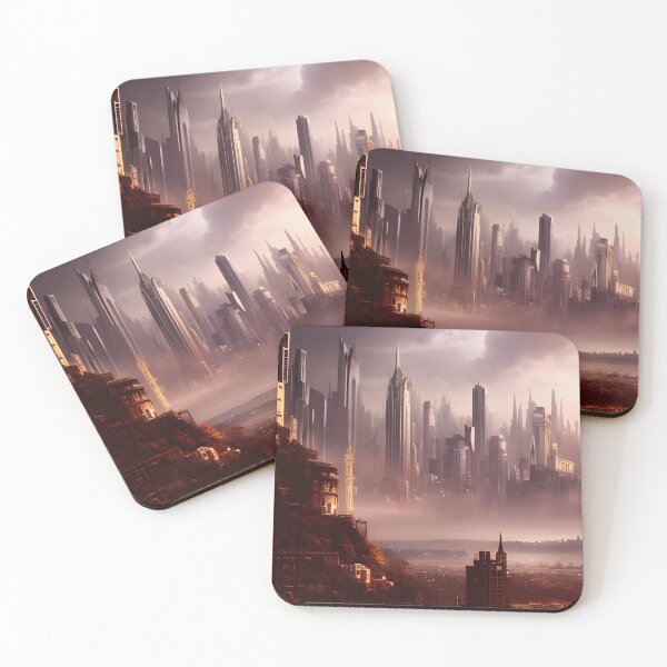 Item preview, Dystopia city skyline designed and sold by brandway.
