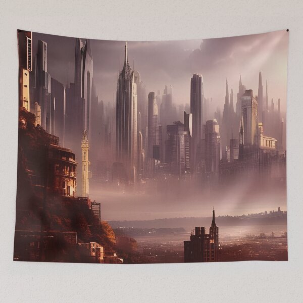 Item preview, Dystopia city skyline designed and sold by brandway.