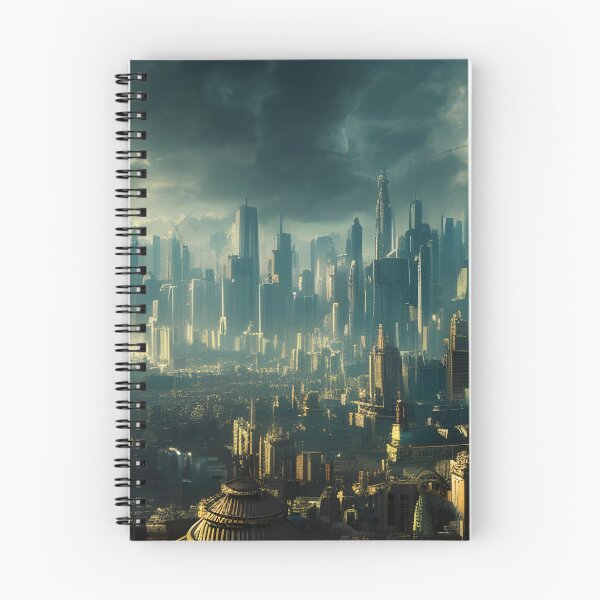 Item preview, Future city skyline artwork designed and sold by brandway.