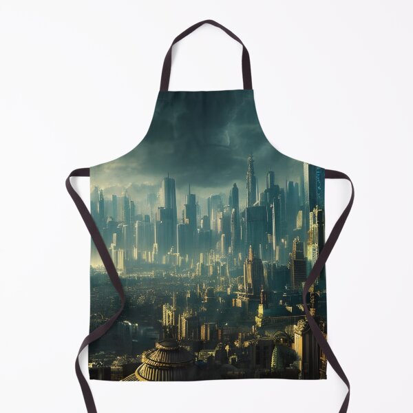 Item preview, Future city skyline artwork designed and sold by brandway.